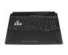 1KAHZZQG01 original Asus keyboard incl. topcase DE (german) black/transparent/black with backlight