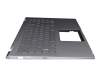 1SG-95730-2DA original Asus keyboard incl. topcase DE (german) silver/silver with backlight