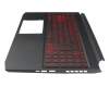 201000DFKC01 original Acer keyboard incl. topcase DE (german) black/red/black with backlight