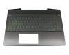 2B-BBQ08C24B original Primax keyboard incl. topcase DE (german) black/green/black with backlight