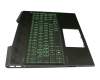 2B-BBQ08C24B original Primax keyboard incl. topcase DE (german) black/green/black with backlight