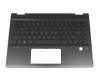 2H-BBJGMW63111 original HP keyboard incl. topcase DE (german) black/black with backlight