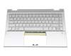 2H-BCRGMI63411 original HP keyboard incl. topcase DE (german) silver/silver with backlight