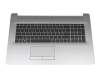 2H1719-05330D Rev.A original HP keyboard incl. topcase DE (german) black/silver with backlight with ODD