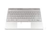 442.0EF0A.0001 original HP keyboard incl. topcase DE (german) silver/silver with backlight