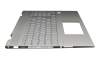 442.0GB09.XXXX original HP keyboard incl. topcase DE (german) silver/silver with backlight (UMA)