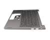 460.0M502.0001 original Lenovo keyboard incl. topcase DE (german) black/grey with backlight