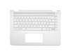 4600BZ0C00023 original HP keyboard incl. topcase DE (german) silver/silver with backlight