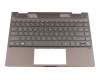 46M0ECCS0003 original HP keyboard incl. topcase DE (german) black/grey with backlight