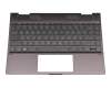 490.0EB07.AD0G original Wistron keyboard incl. topcase DE (german) dark grey/grey with backlight