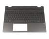 490.0EH07.010G original HP keyboard incl. topcase DE (german) black/black with backlight