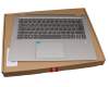 5CB0R08674 original Lenovo keyboard incl. topcase DE (german) grey/silver with backlight