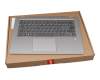 5CB0R08780 original Lenovo keyboard incl. topcase CH (swiss) grey/silver with backlight