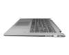 5CB0R08780 original Lenovo keyboard incl. topcase CH (swiss) grey/silver with backlight