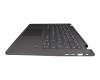 5CB0R47328 original Lenovo keyboard incl. topcase DE (german) grey/grey with backlight