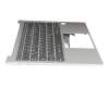 5CB0S72876 original Lenovo keyboard incl. topcase DE (german) grey/silver with backlight