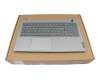 5CB1B34829 original Lenovo keyboard incl. topcase DE (german) grey/grey with backlight