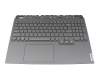 5CB1H71046 original Lenovo keyboard incl. topcase US (english) grey/grey with backlight