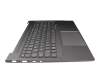 5CB1J38408 original Lenovo keyboard incl. topcase DE (german) grey/grey with backlight