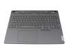 5CB1L56029 original Lenovo keyboard incl. topcase DE (german) grey/grey with backlight