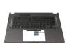 6037B0233213 original IEC keyboard incl. topcase DE (german) black/black with backlight