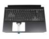 6B.QCCN2.014 original Acer keyboard incl. topcase DE (german) black/white/black with backlight