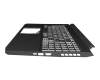 6B.QCCN2.014 original Acer keyboard incl. topcase DE (german) black/white/black with backlight