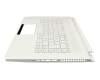 6BC4HN1009 original Acer keyboard incl. topcase DE (german) white/white with backlight