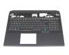 6BQCPN70111 original Acer keyboard incl. topcase DE (german) black/black with backlight