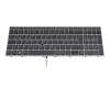 7H2280 original HP keyboard DE (german) dark grey/grey with backlight and mouse-stick