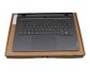 831020101082A original Lenovo keyboard incl. topcase DE (german) grey/grey with backlight