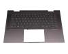 8K2221 original HP keyboard incl. topcase DE (german) black/black with backlight