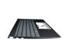 90NB0TJ1-R30GE0 original Asus keyboard incl. topcase DE (german) grey/grey with backlight