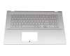 90NB0TW1-R31GE0 original Asus keyboard incl. topcase DE (german) silver/silver with backlight