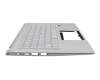 ACM16P7/3U4 original Acer keyboard incl. topcase US (english) silver/silver with backlight