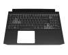 ACM20M1/6D0 original Acer keyboard incl. topcase DE (german) black/white/black with backlight