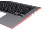 AEXKLG01010 original Quanta keyboard incl. topcase DE (german) black/silver with backlight