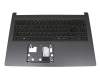 AEZAUG01020 original Acer keyboard incl. topcase DE (german) black/grey with backlight