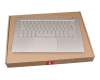 AM1ED000700 original Lenovo keyboard incl. topcase DE (german) silver/silver with backlight