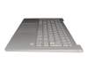 AM1ED000700 original Lenovo keyboard incl. topcase DE (german) silver/silver with backlight