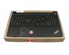 AM1HK000100 original Lenovo keyboard incl. topcase DE (german) black/black with backlight and mouse-stick