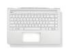 AM22R000400 original HP keyboard incl. topcase DE (german) silver/silver with backlight