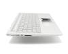 AM22R000400 original HP keyboard incl. topcase DE (german) silver/silver with backlight