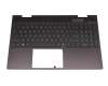 AM2UU000800 original HP keyboard incl. topcase DE (german) black/black with backlight (Nightfall Black)