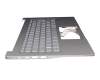 AM2WG000400 original Acer keyboard incl. topcase DE (german) silver/silver with backlight