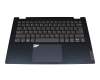 AM374000250 original Lenovo keyboard incl. topcase US (english) grey/blue with backlight