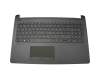 AP204000E00 original HP keyboard incl. topcase DE (german) black/black (diamond)