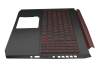 AP2K1000411-HA25 original Acer keyboard incl. topcase DE (german) black/black/red with backlight