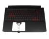 AP3AT000430-HA25 original Acer keyboard incl. topcase DE (german) black/red/black with backlight