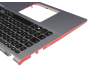 ASM18C86D0J920 original Chicony keyboard incl. topcase DE (german) black/silver with backlight